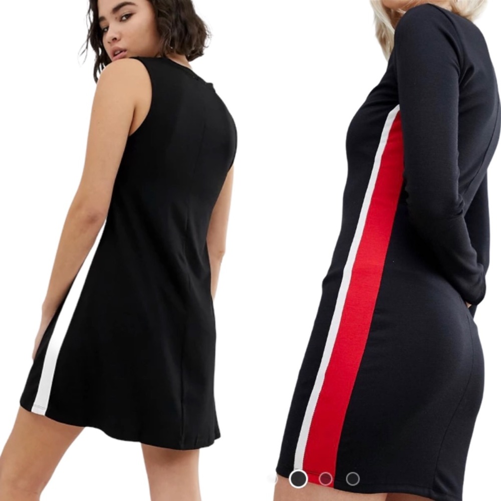 Pull & Bear Side Stripe Shift Dress